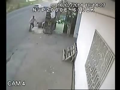 Three Guys Having a Little Chat are Runover in one of the Most Brutal Pedestrian Hits I've Ever Seen