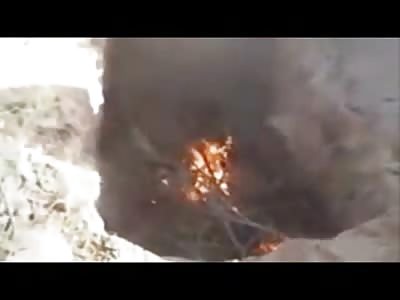 3 Captured Men are Burned Alive to their Captors Enjoyment