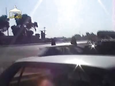 Terrorist Rebel Fastball Pitches an IED at a Humvee Blowing it up