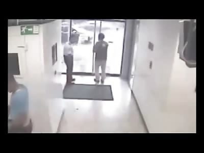 Security Guard is Shot by Bank Robbers and left to Slowly Die on the Floor