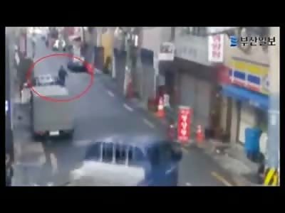 Drunken Fool Passes out at the Worst Time Possible.....Gets his Head Crushed by a Truck