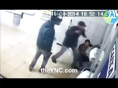 Kid Mopping the Floor is Murdered in Brutal Attack (2 Angles)