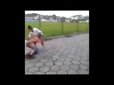 Woman is Beaten and Stripped by Savage Females before She's Able to Run Off