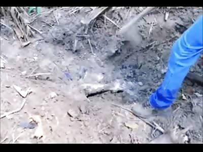 Big Man Buried in a Shallow Grave is Uncovered