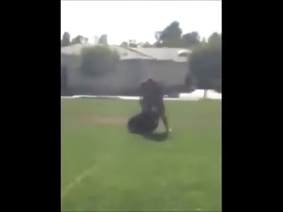 Brutal Beating at Playground in Florida (Older Boy finishes with Leg Drop to Victim) 