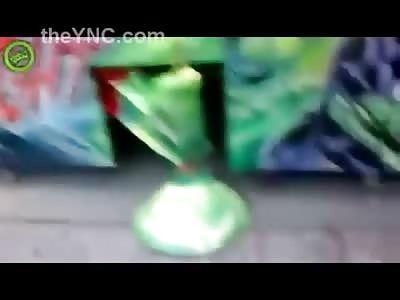 Carnival Ride Employee Forgets Where he is and Stands infront of the Ride......You can Probably Guess What Happened 