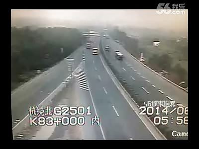 President of University in China is Crushed to Death against Median by Truck