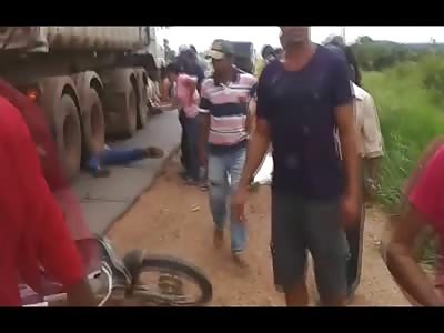 Poor Man Crushed under Truck Wheel Ended up with Something coming out of his Rectum