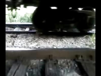 Guy Hit by Train may Look Dead but Nope he is Alive and Missing Something 