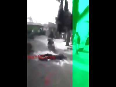 Death by Gang Bang..Man Accused of Thievery is Run Over Many Many Times by Motorcycle Gang