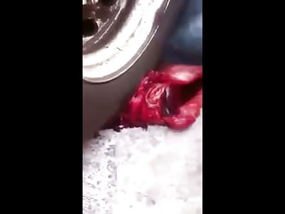 Man Squashed by Bus ... Literally Squashed and Splattered