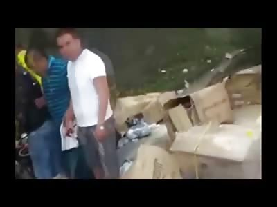 Man Holds Cell Phone to Lone Female Survivor of a Horrific Accident .. While Everyone Else is Dead and in Pieces