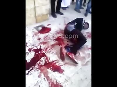 Man Shot in Total Agony is Damn Near Swimming in his Own Blood