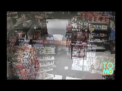 Shotgun Wielding Thief is Shot Dead by Employees Son who Comes to the Rescue 