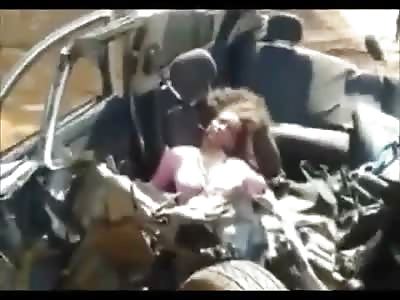 PRETTY IN PINK: Pretty Girls Dead in the Passenger Seat Boyfriend Decapitated on the Street