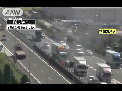 Shock Video shows Tractor Crush 4 Cars and Create Giant Fireball in Horrific Highway Accident 