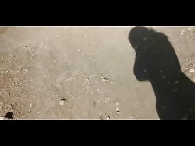 Biker Turns the Corner and has a Car Heading Straight for Him 