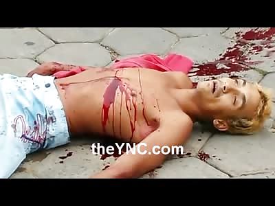 HD Video of Man Dying from a Gunshot is Gasping his Last Breathes 