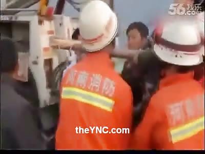 Truck Driver Impaled with a Large Tree Branch From Accident Still Alive 