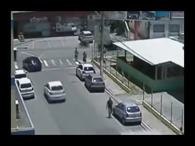 Man Changing his Light Bulb Falls to his Death from the 10th Floor..Splat on the Pavement 