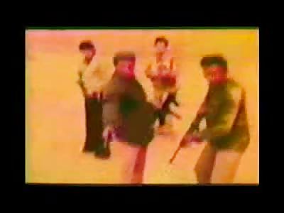 Arm ripped off and shot