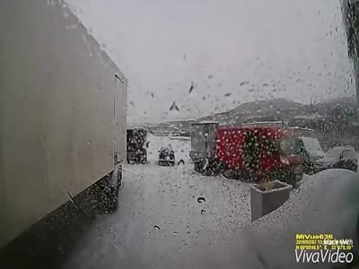 Guy Tries To Push Van ... Van Won. Guy Is Crushed.