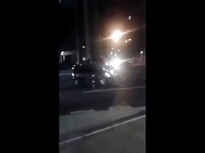 woman is dragged into fights transit in Brazil