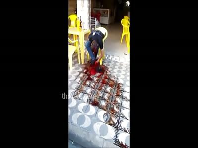 Weird Scene: Man Still Agonizing Shot in the Head While His Friend Just Watch