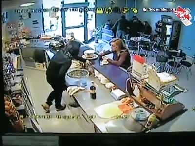 Double Murder Caught  On Video - Italian Mafia..Victim tries Hiding under Couch to save his Life 