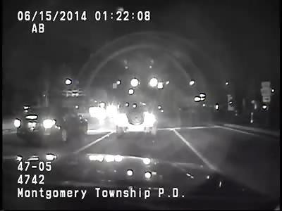 Drunk Driver Plows Head On Into Cop At Busy Intersection