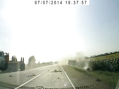 Rider Dies on Brutal Head on Collision 