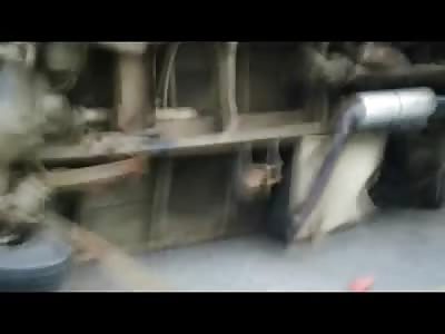 Dead Mangled Body from Car Accident