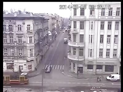 Two drunk guys crushed by tram.