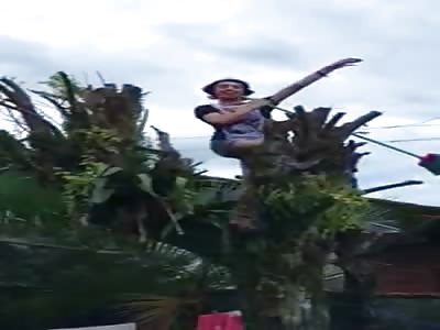 Queer learns not to touch electric lines the faggot way