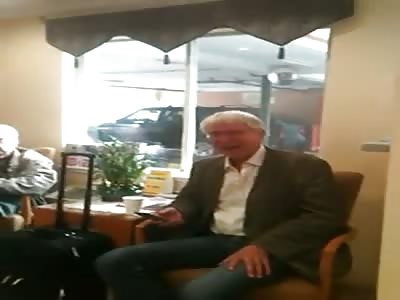 American Asshole Records and Tells Crying Old European Man Not to Cry. 