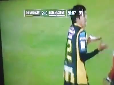 Ghost running at football match