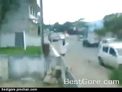 Stabbing Victim Murders His Attacker By Repeatedly Running Him Over with a Car