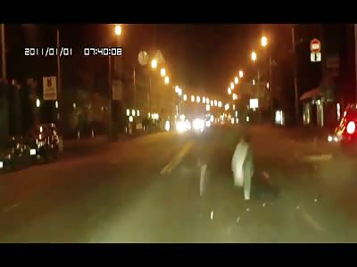 The death of a woman pedestrian in a crosswalk