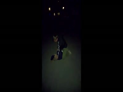 The guy beats the girl