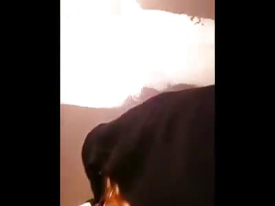 Chick learned to piss from her face Lol