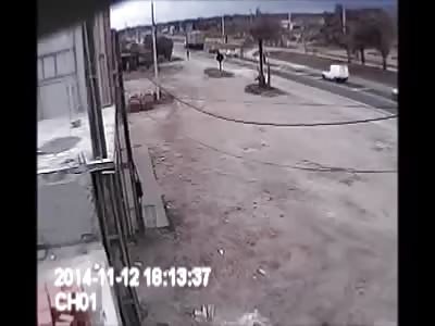 Speeding Biker Killed by Car Doing an Illegal U-Turn on Highway