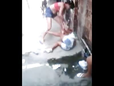 Brazilian Girl BEATEN UP by Crackhead neighbor over $25 worth of stolen WEED (literally pisses herself lol)