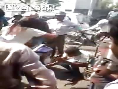 Angry Indian girl beating a guy who tried to harrass her 