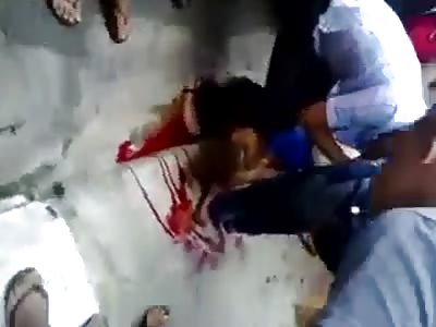 WOMAN DYING AFTER BEING SHOT BY EX-HUSBAND