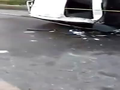 TWO PEOPLE DEAD IN TRAFFIC ACCIDENT DUE TO WET ROAD