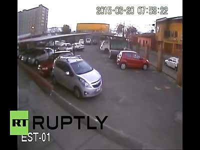 CHILE: CCTV CAPTURES NEAR-DEATH FALL AFTER MAN PLUMMETS 17 FLOORS