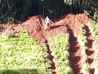 Biker Without Helmet Broke Neck on Track