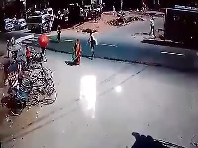 SHOCKING IMAGES OF A WOMAN BEING RUN OVER BY TRACTOR
