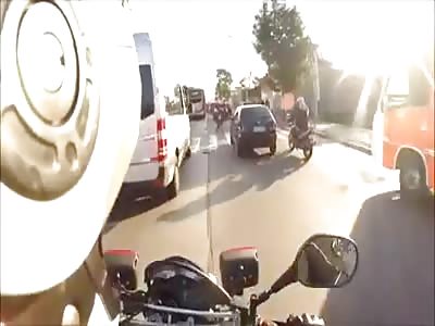 AFTER CHASE BANDIT TRIED TO DRAW GUN, BUT THE POLICE WAS FASTEST