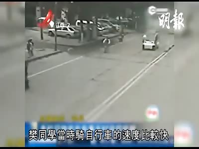 12 YEAR-OLD CYCLIST HAS HEAD CRUSHED IN ACCIDENT - AFTERMATH INCLUDED